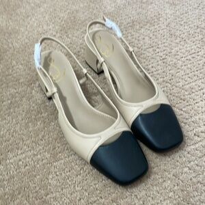 Sam Edelman tarra heel in sand leather size 8.5 never worn